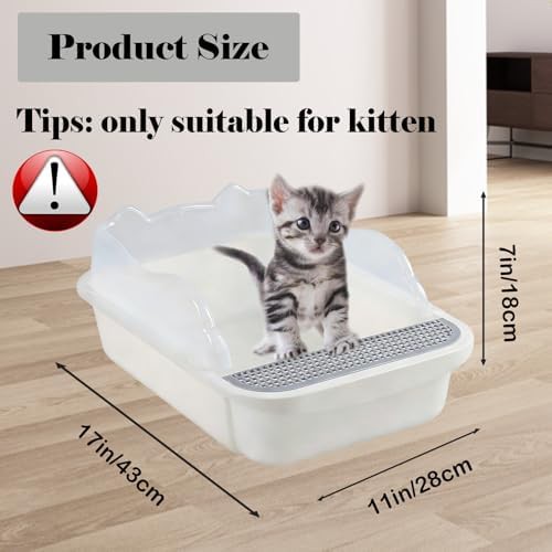Open top anti-splashing kitten litter pan — photo 4