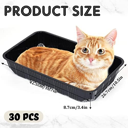 Black Disposable Litter Boxes 30 Pack — photo 3