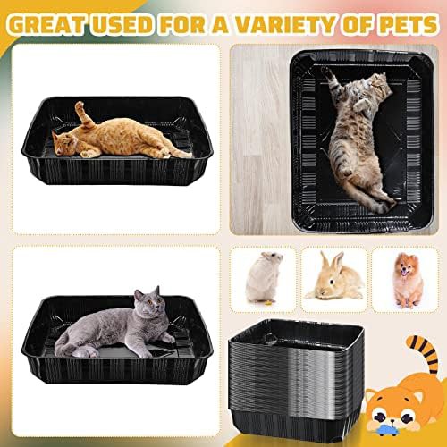 Black plastic large disposable litter trays — photo 4