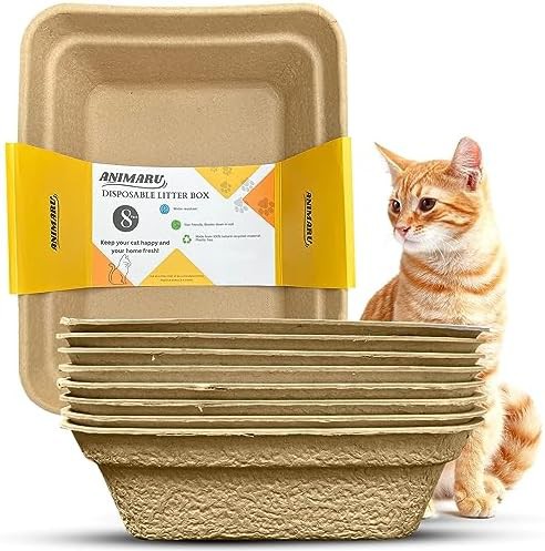 Odor Control Brown Cardboard Litter Boxes