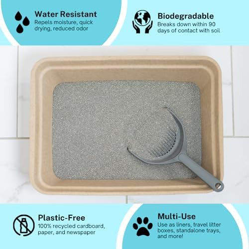 Jumbo disposable cardboard litter box four pack — photo 3
