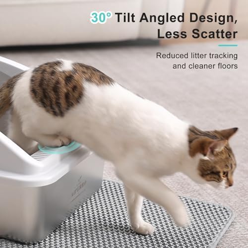 XL enclosed stainless steel cat litter box — photo 5
