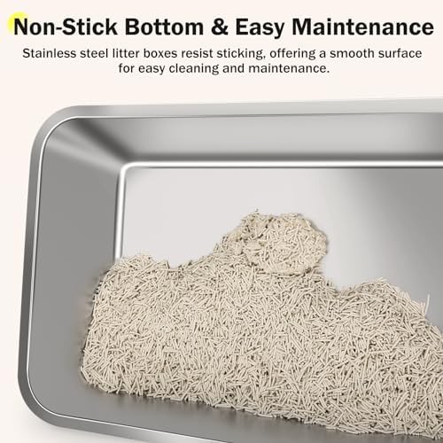 Extra large metal cat litter box with high sides — photo 5