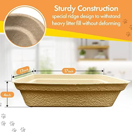 Large Brown Cardboard Disposable Litter Boxes — photo 3