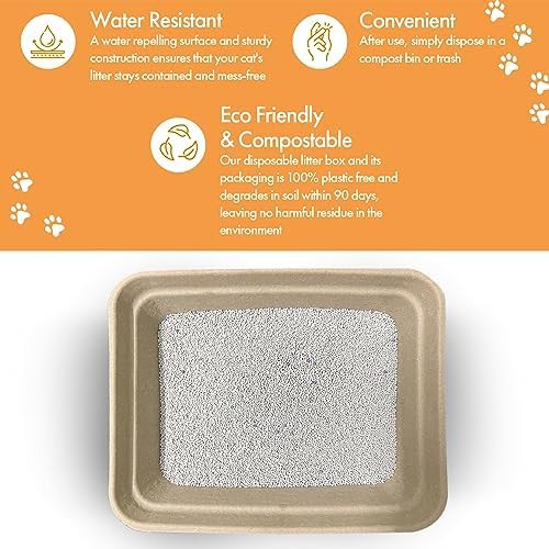 Large Brown Cardboard Disposable Litter Boxes — photo 5