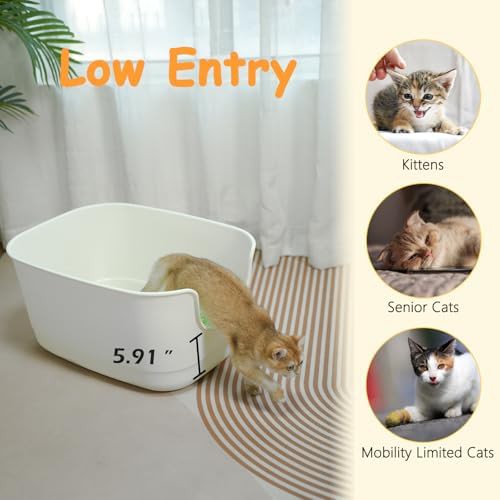 Grey high sided extra large litter box — photo 4
