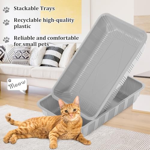 Disposable Grey Litter Boxes 30 Pack — photo 4