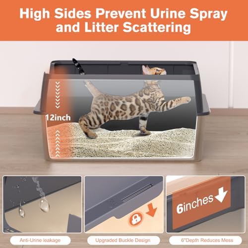XXL Stainless Steel Litter Box with Lid — photo 3