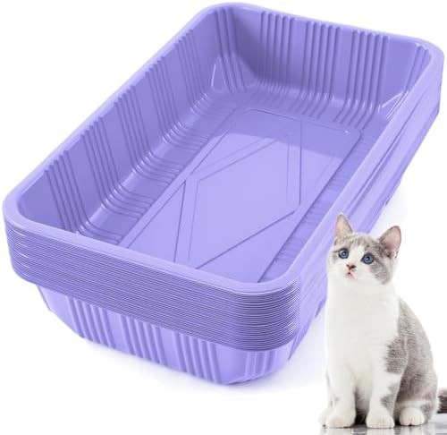 Light Purple Disposable Kitten Litter Boxes