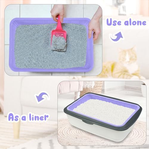 Light Purple Disposable Kitten Litter Boxes — photo 4