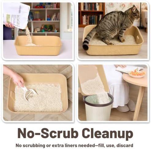 Small cardboard disposable litter trays 4-pack — photo 4