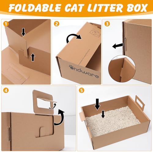 Foldable travel cardboard cat litter boxes — photo 5