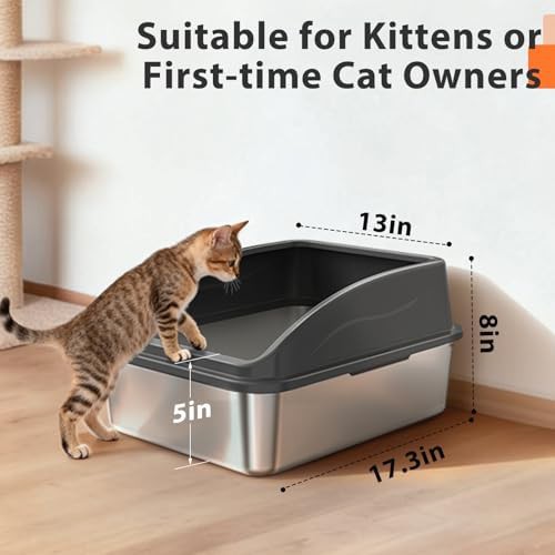 Stainless steel litter box with lid for kitty — photo 5