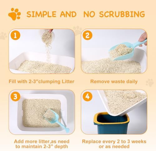 Large white disposable litter boxes 6-pack — photo 5