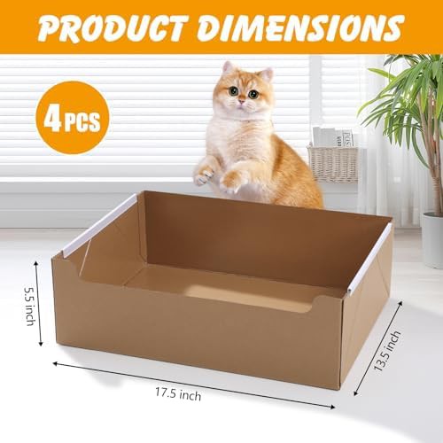 Foldable waterproof cardboard cat litter boxes — photo 3