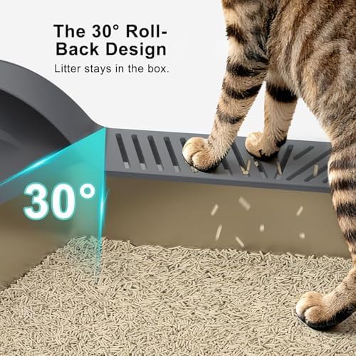 XL enclosed stainless steel litter box dark gray — photo 3
