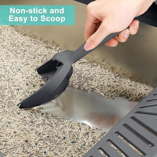 XL enclosed stainless steel litter box dark gray — photo 5